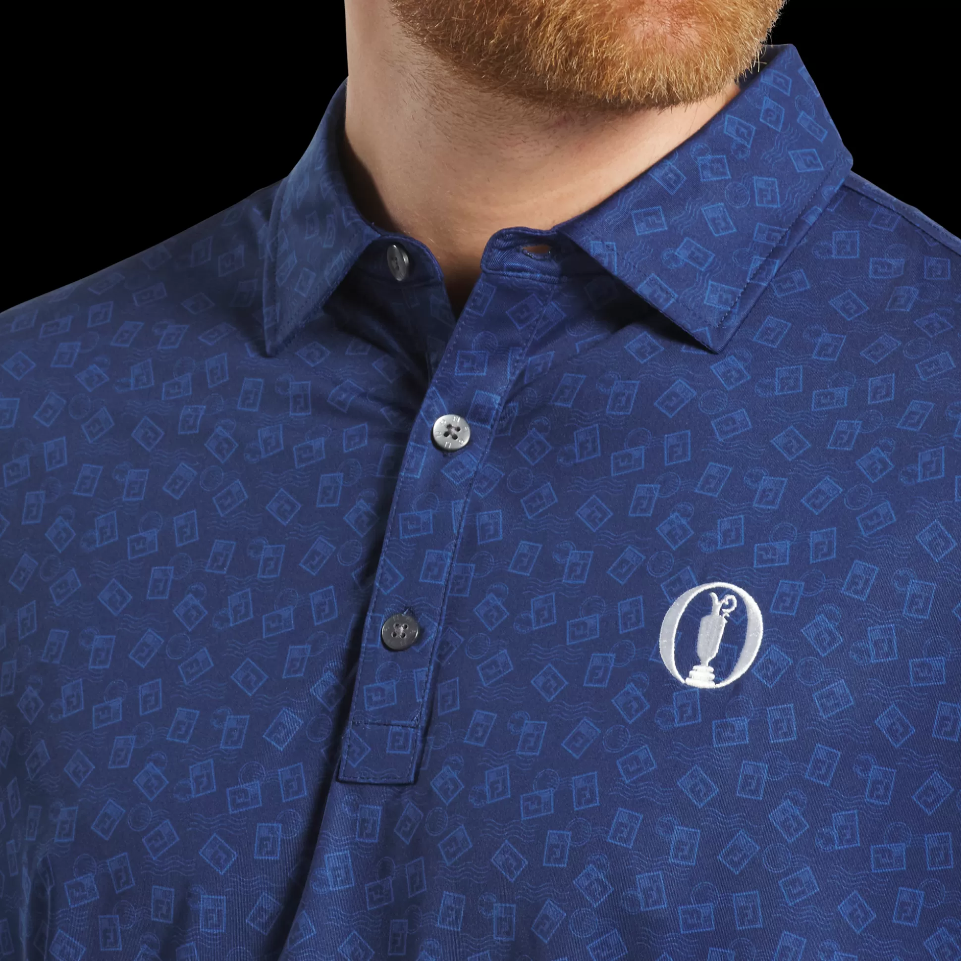 FootJoy 152nd Open Championship Postage Stamp Print Lisle Shirt