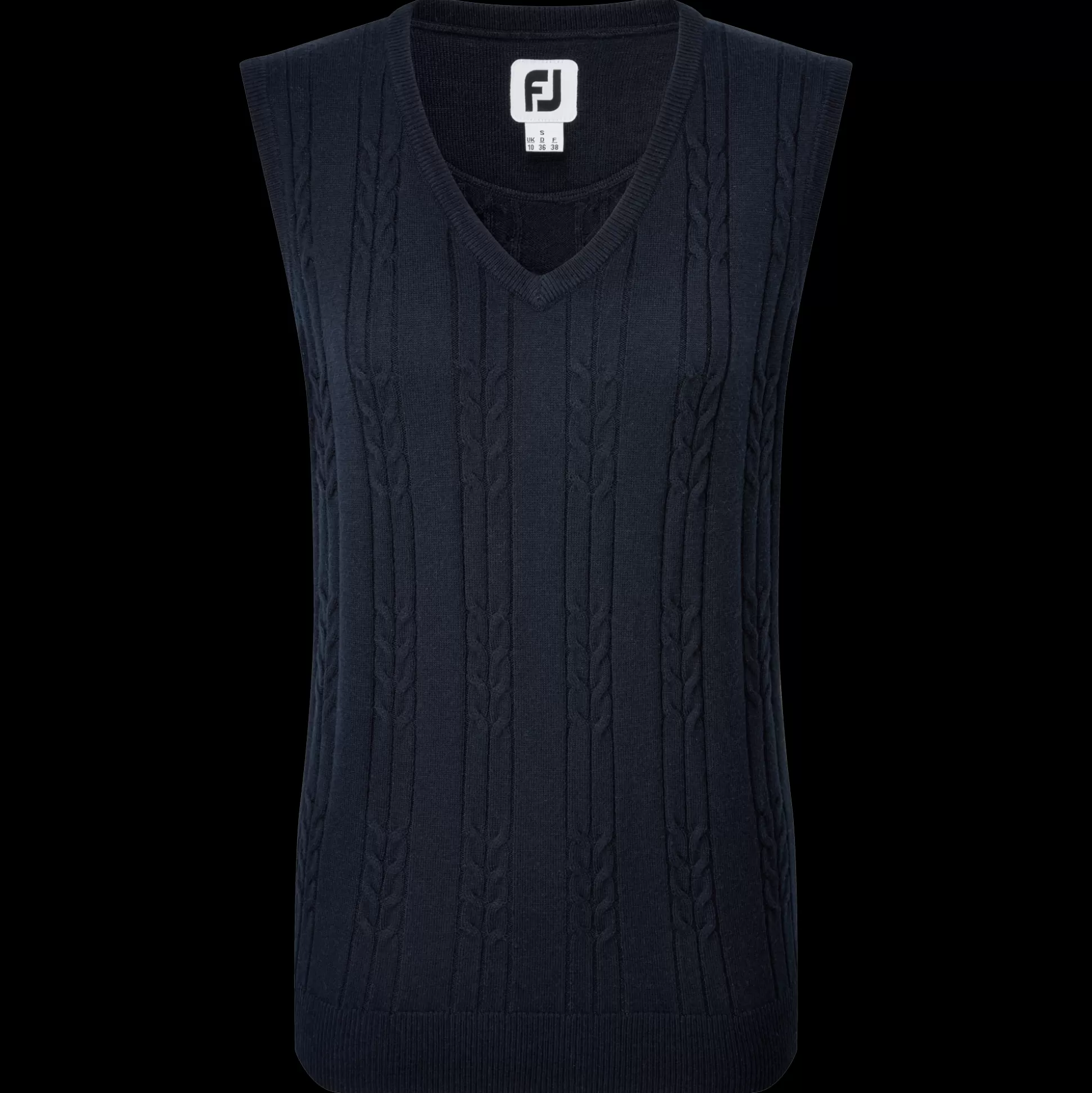 FootJoy Women's Wool Blend Cable Knit V-Neck Vest